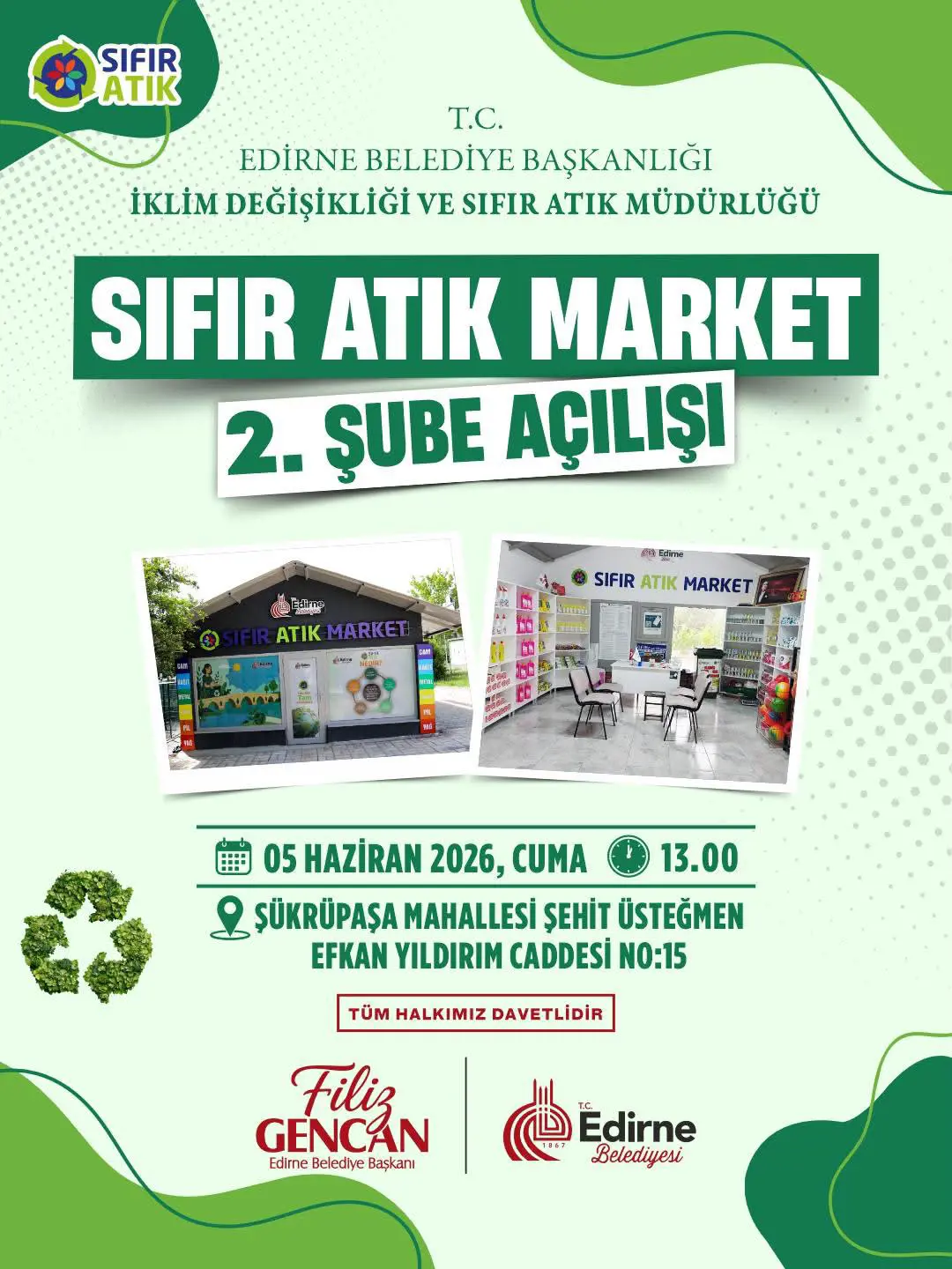 SIFIR ATIK MARKET BÜYÜYOR: YENİ ŞUBE HİZMETE AÇILIYOR